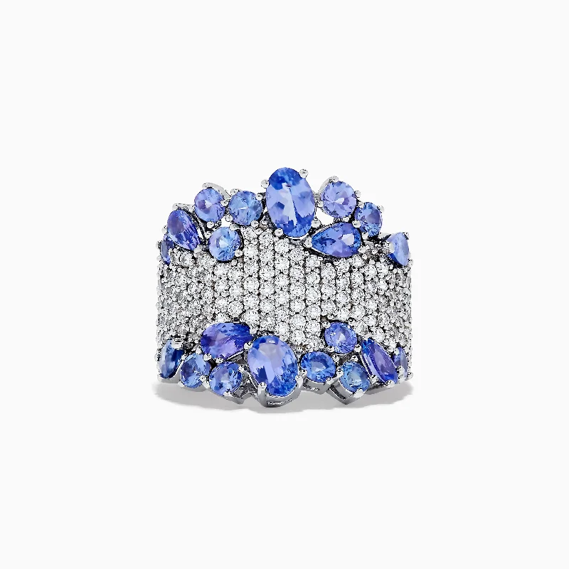 Nahla Siri 14K White Gold Tanzanite and Diamond Ring, 4.38 TCW