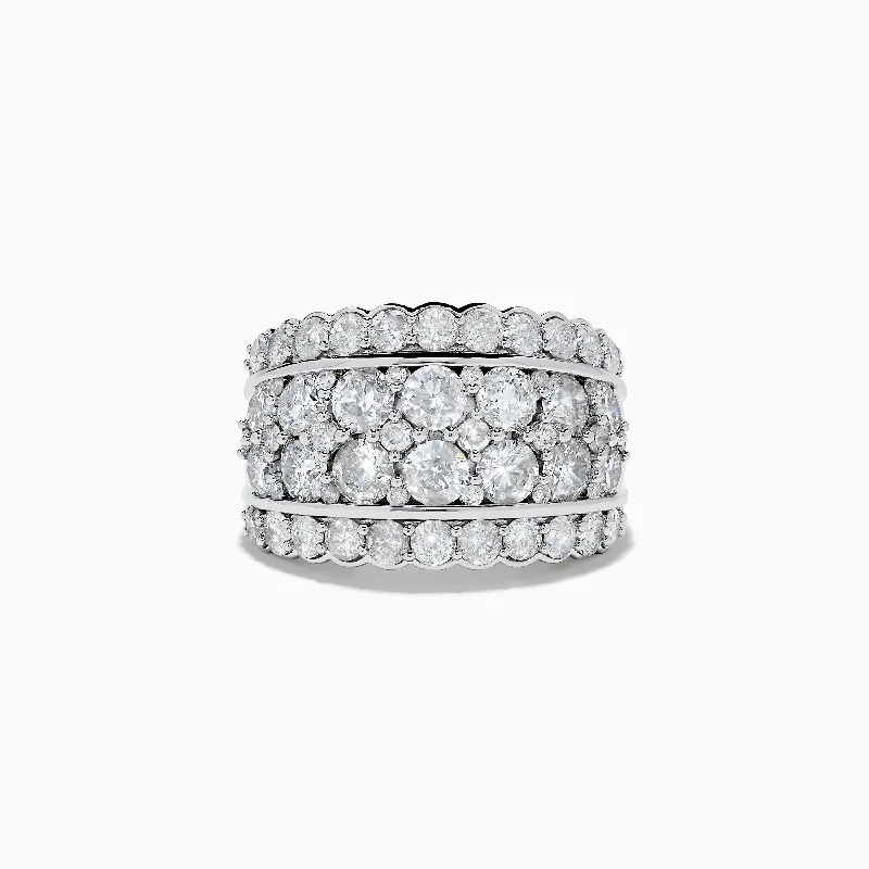 Pave Classica 14K White Gold Diamond Statement Ring 4.84 TCW