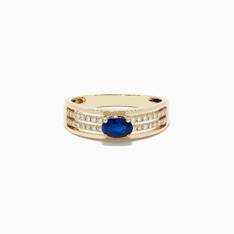 Royale Bleu 14K Yellow Gold Sapphire and Diamond Ring