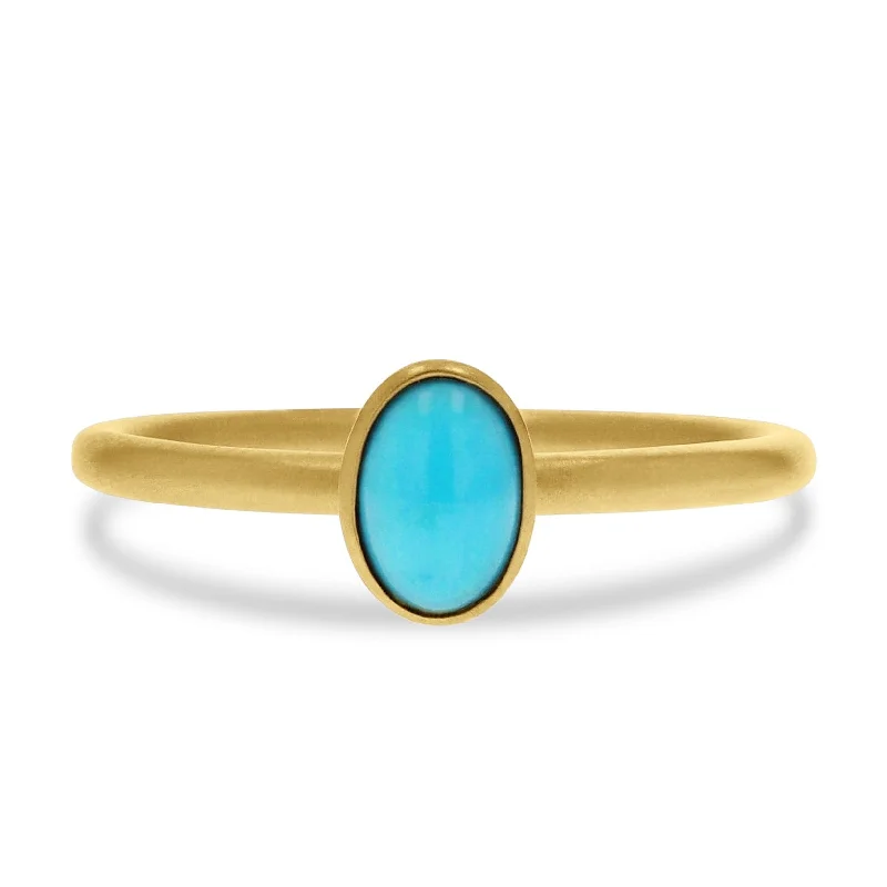 Turquoise and Gold Ring by Kimberly Collins