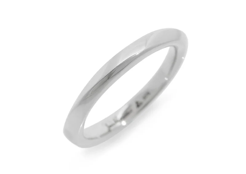 Square Möbius Twist Ring, Sterling Silver