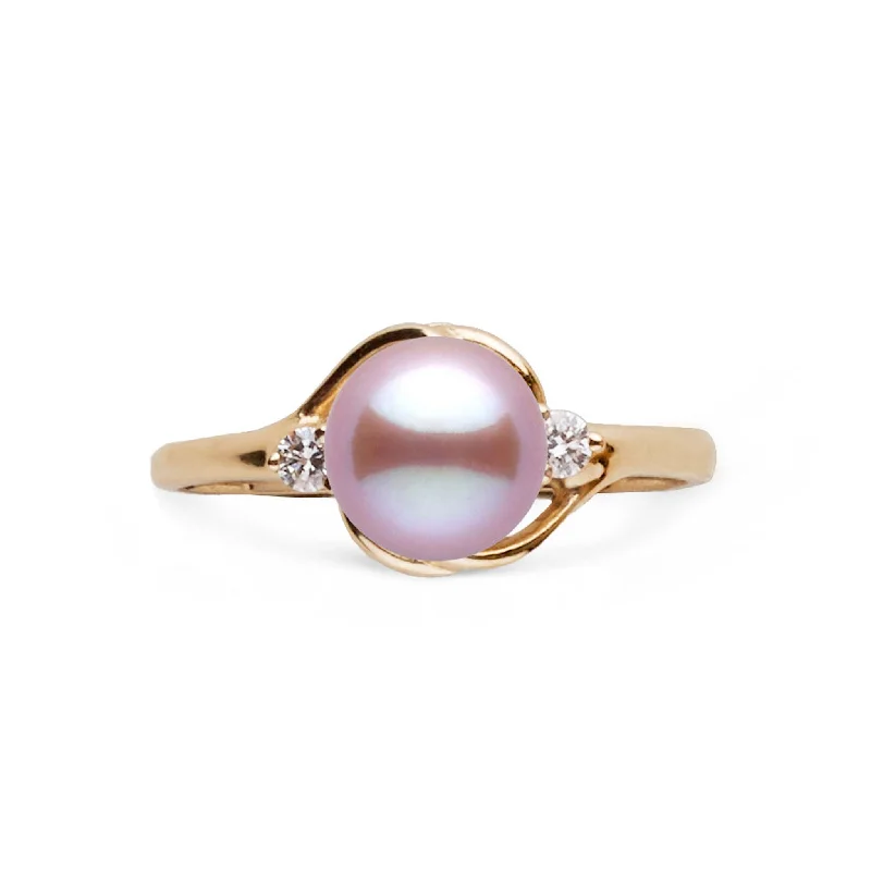 Tiara Collection Lavender Freshadama Pearl and Diamond Ring