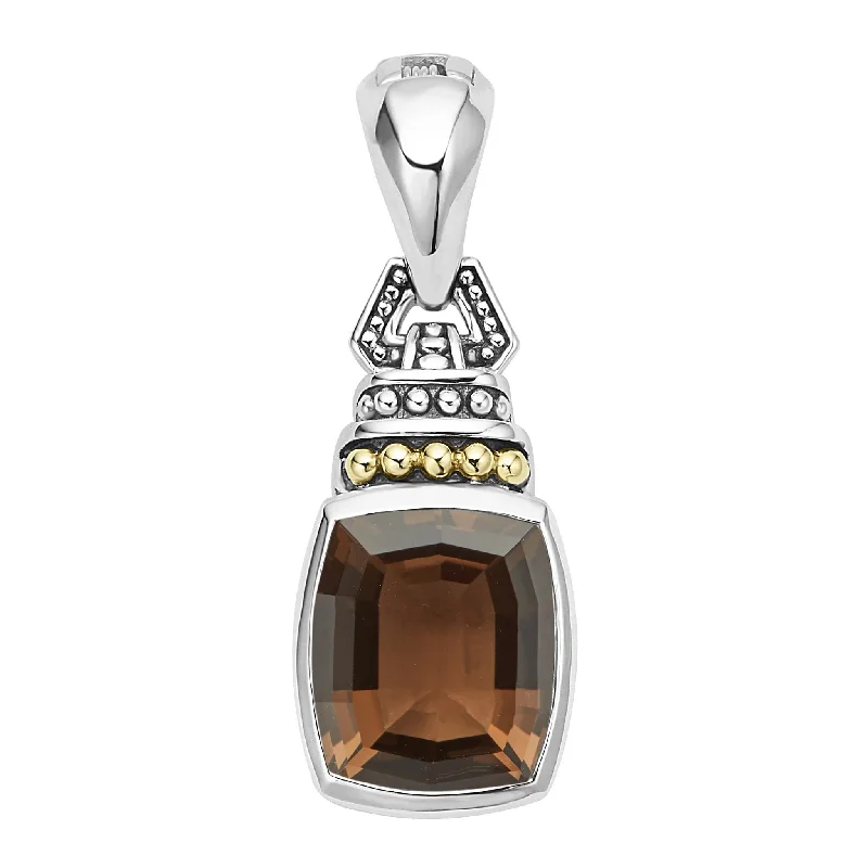 Caviar Color Smokey Quartz Pendant