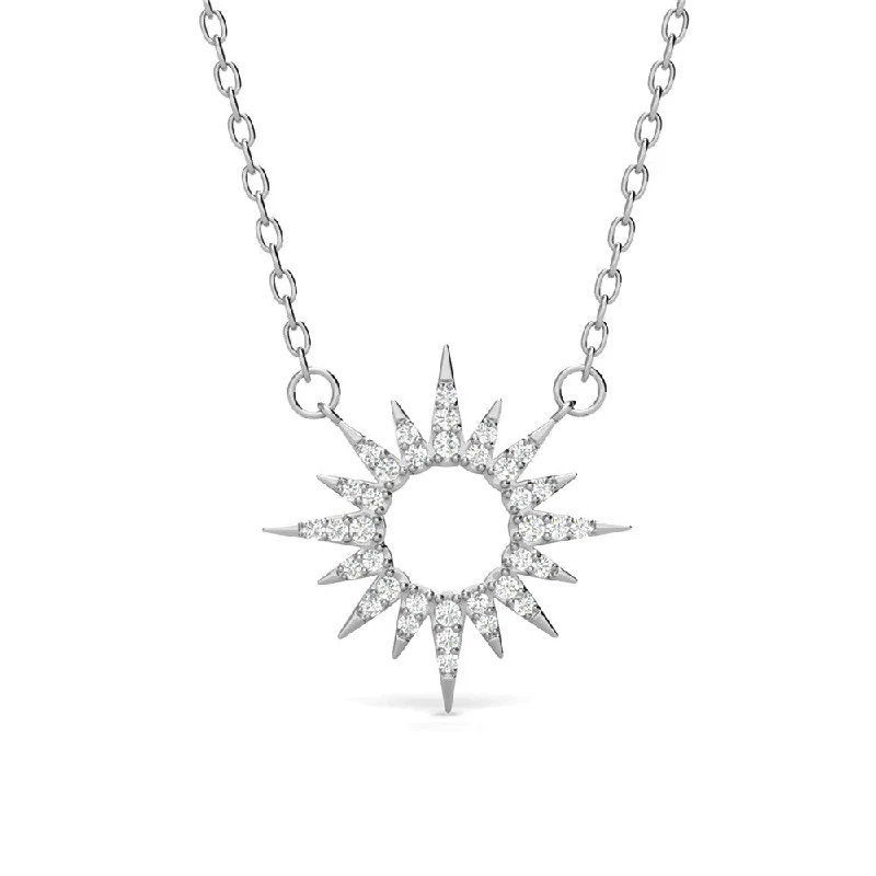 Evie 18k White Gold Plated Necklace with Swarovski Crystals