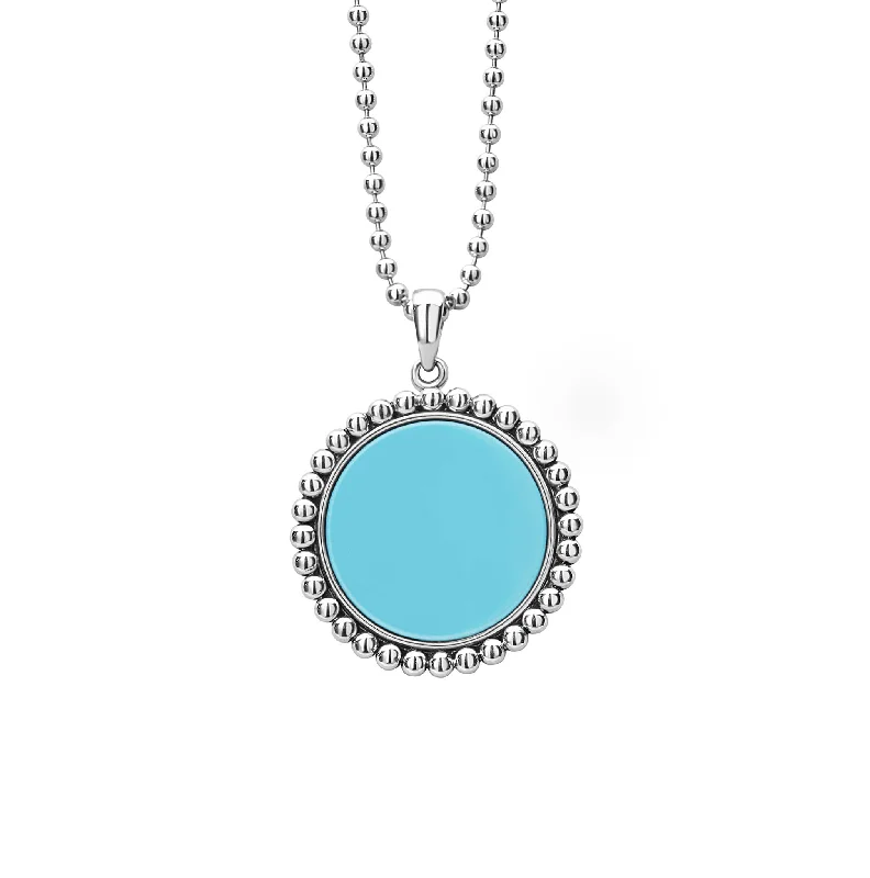 Maya Large Ceramic Circle Pendant Necklace