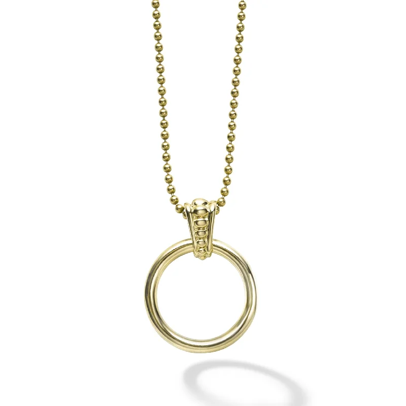 Meridian 18K Gold Circle Pendant Necklace