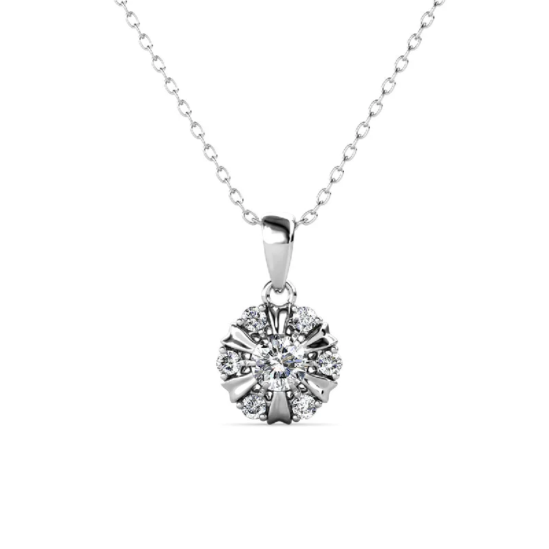 Millie 18k White Gold Plated Necklace with Swarovski Crystals