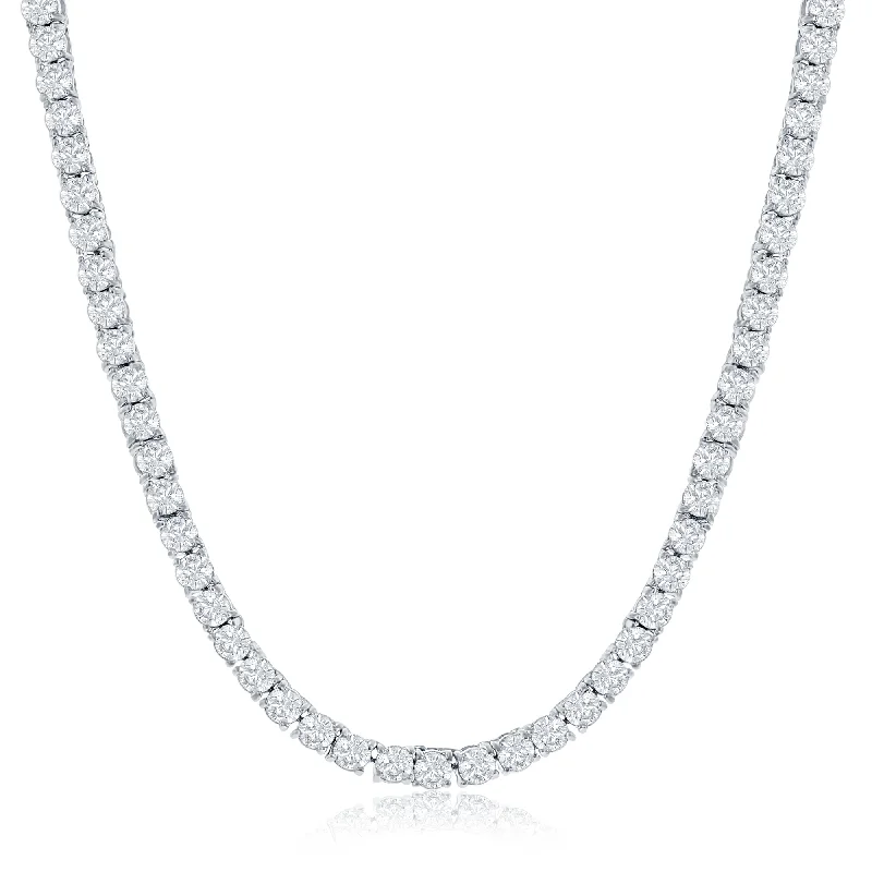 Olivia 18k White Gold Plated Necklace with Simulated Diamond Crystals