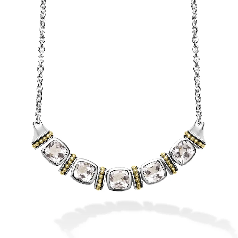 Rittenhouse Five Station White Topaz Necklace