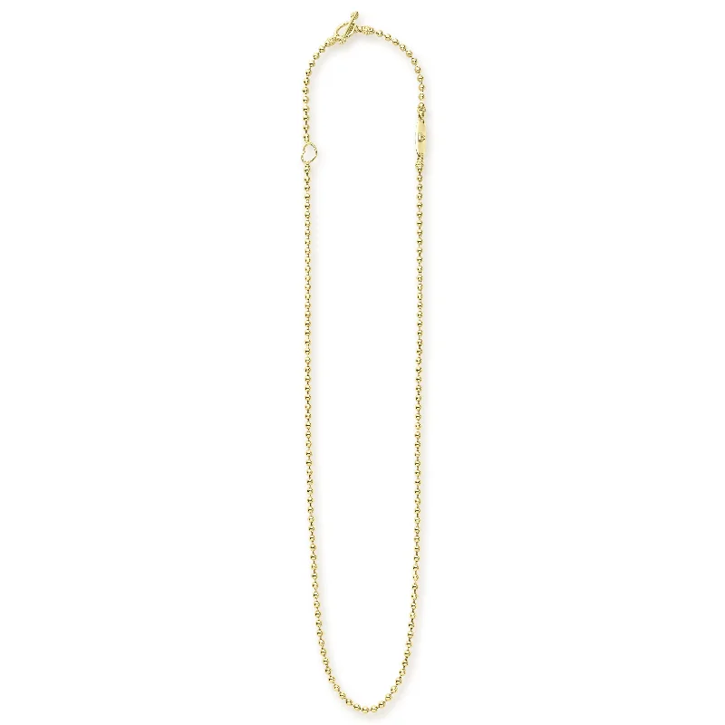 Signature Caviar 18K Gold Beaded Toggle Necklace