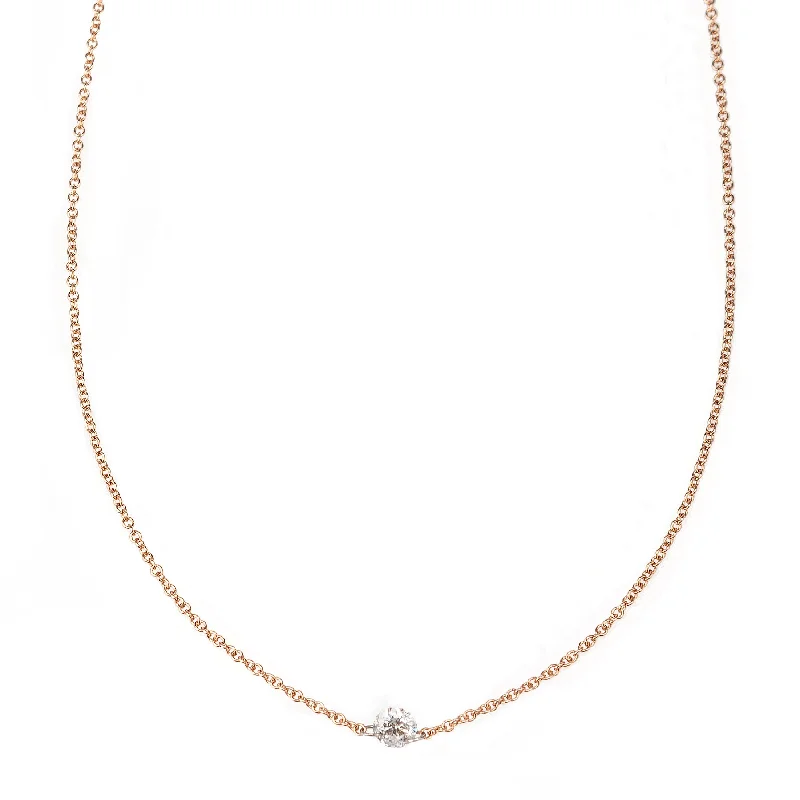 Single Floating Diamond Necklace