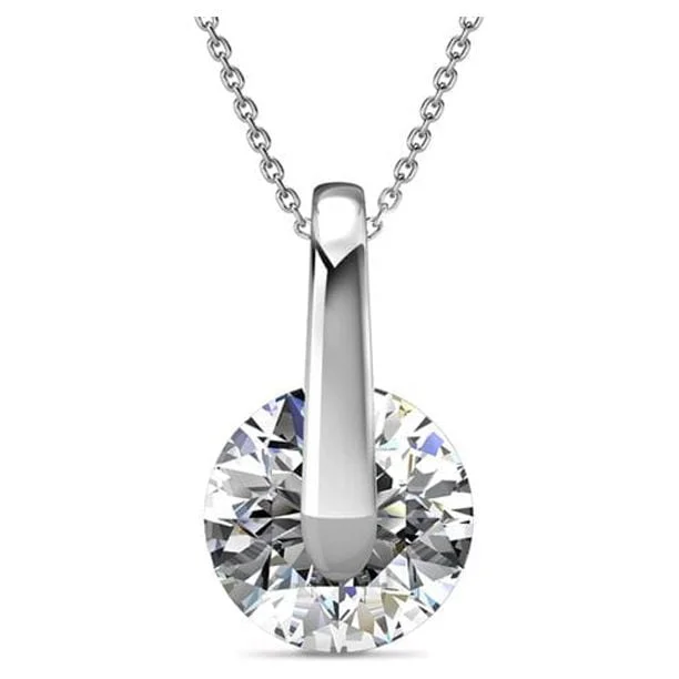 Tina 18k White Gold Plated Necklace with Swarovski Crystals