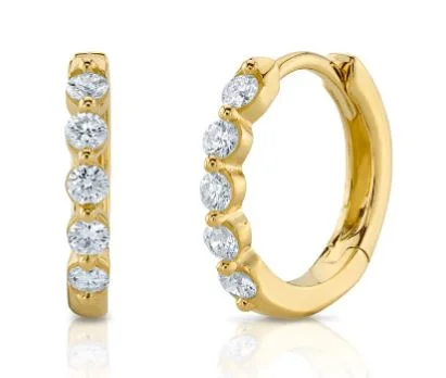 0.24CT DIAMOND HUGGIE EARRING