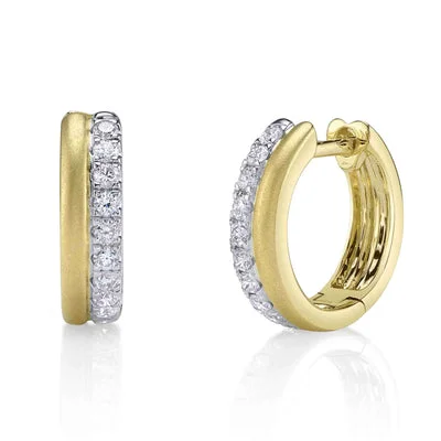 0.33CT DIAMOND MATTE HUGGIE EARRING