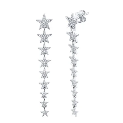 0.51CT DIAMOND STAR EARRING