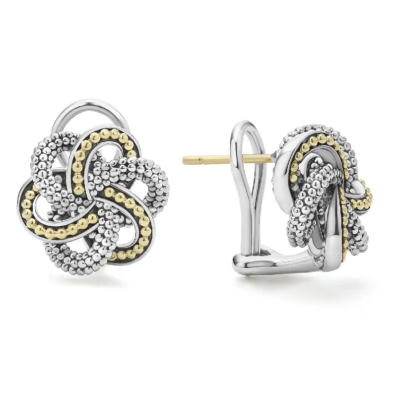 Two-Tone Love Knot Earrings