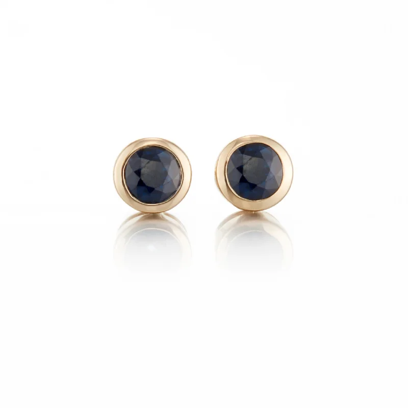 Mini Dot Earrings in Sapphires