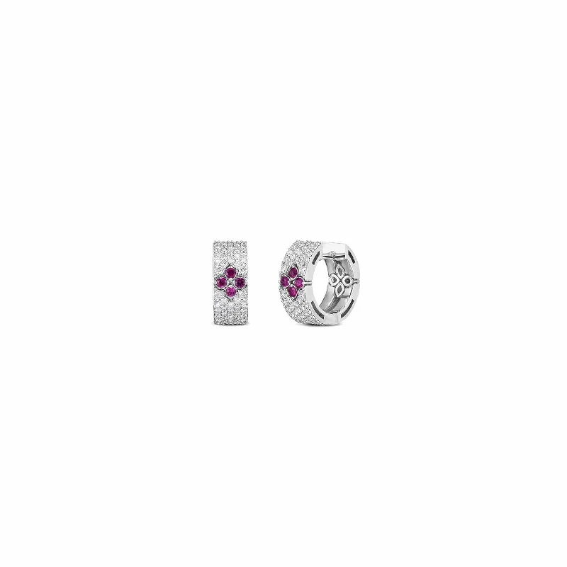 Diamond & Ruby Love in Verona Earrings