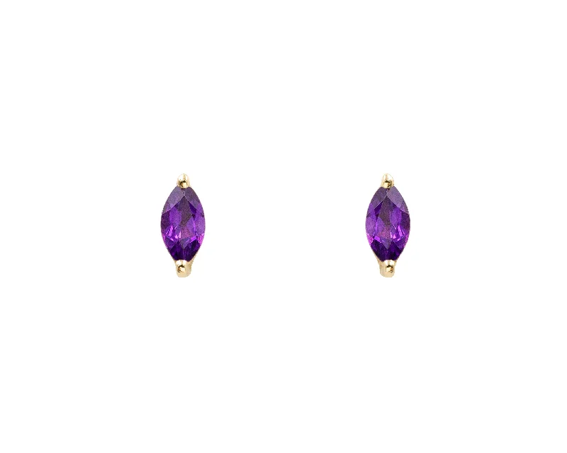 Amethyst Marquise Studs