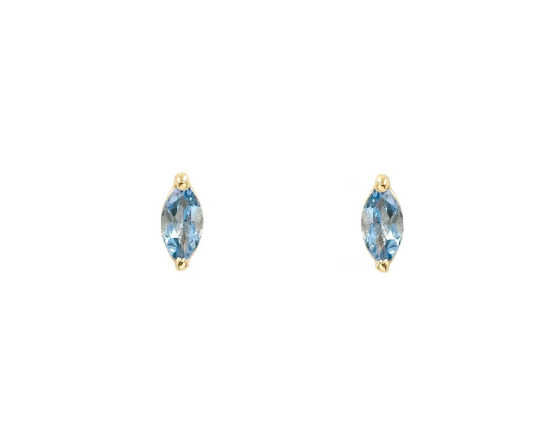 Aquamarine Marquise Studs