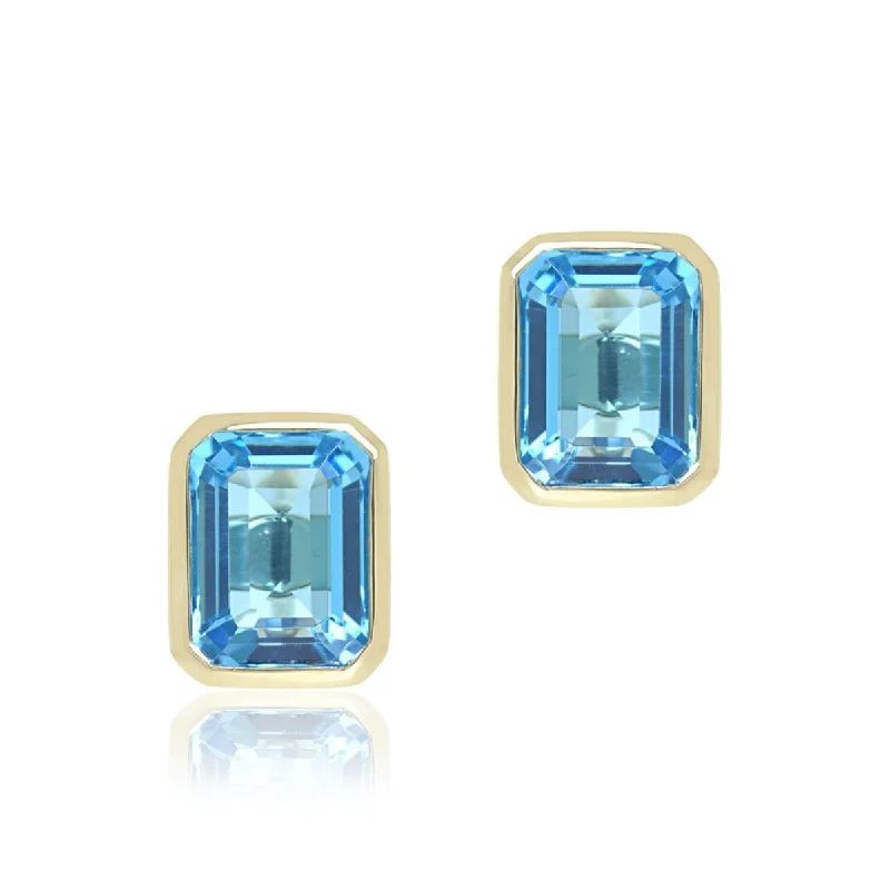 Newport Earrings in Swiss Blue Topaz