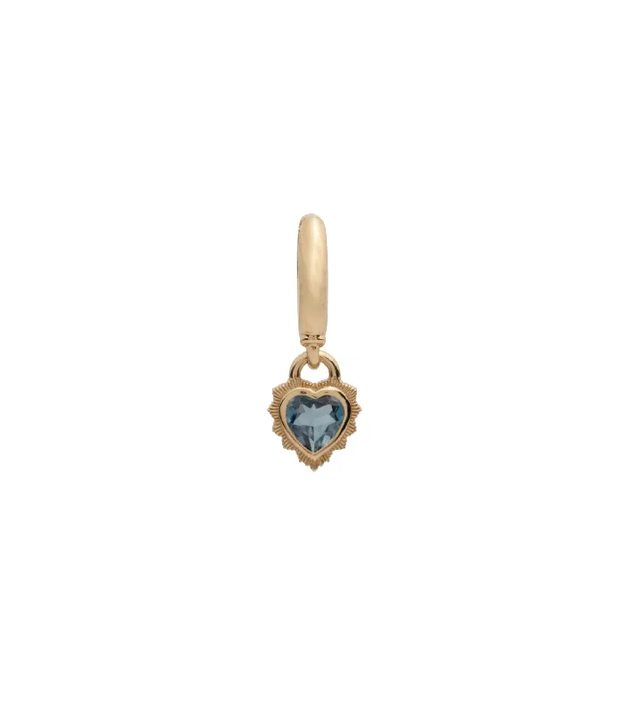 Heart: London Blue Topaz Drop Earring