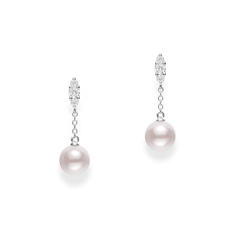 Morning Dew Akoya Cultured Pearl Earrings