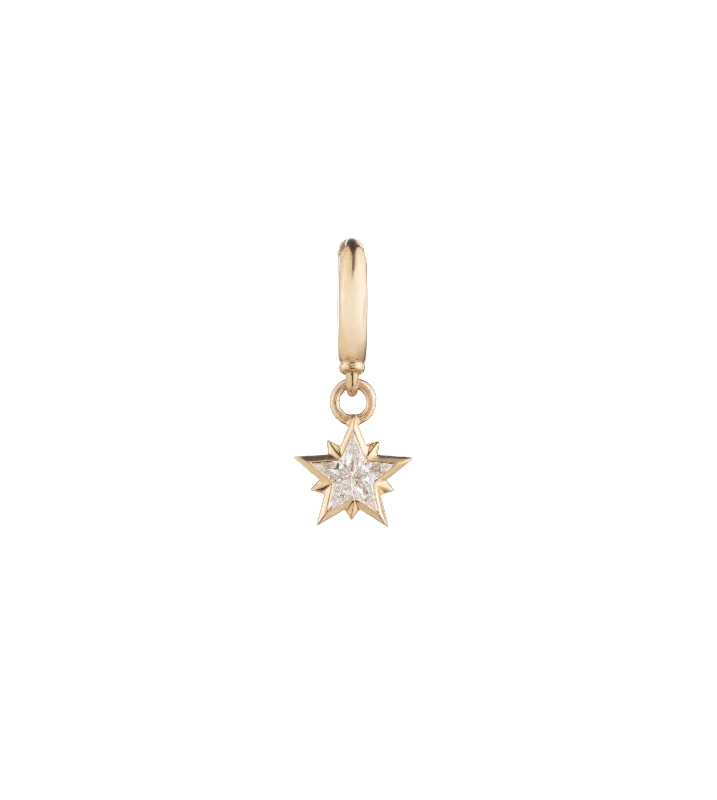 North Star - Internal Compass : Diamond Drop Earring