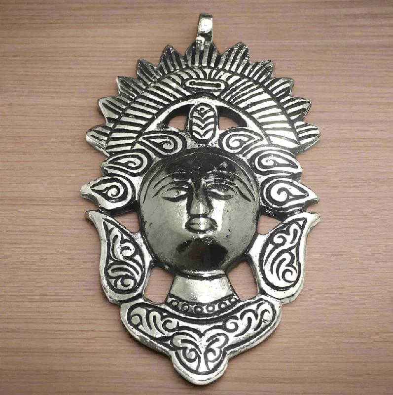 1 Pc German Silver Adam Pendant Silver