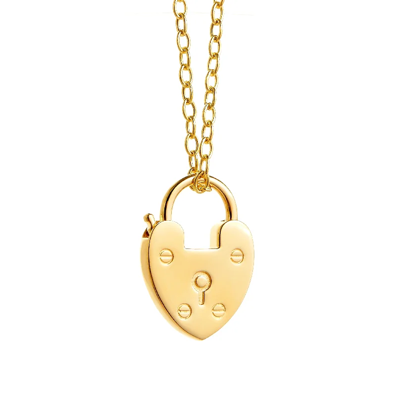 Heart Lock Charm Pendant