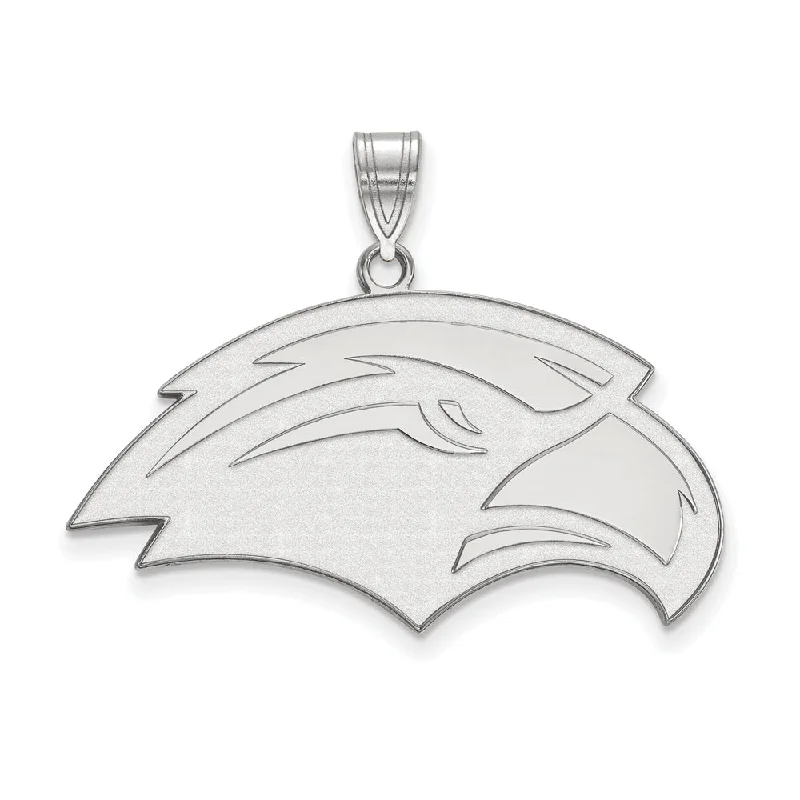 10k White Gold Southern Mississippi Large Pendant