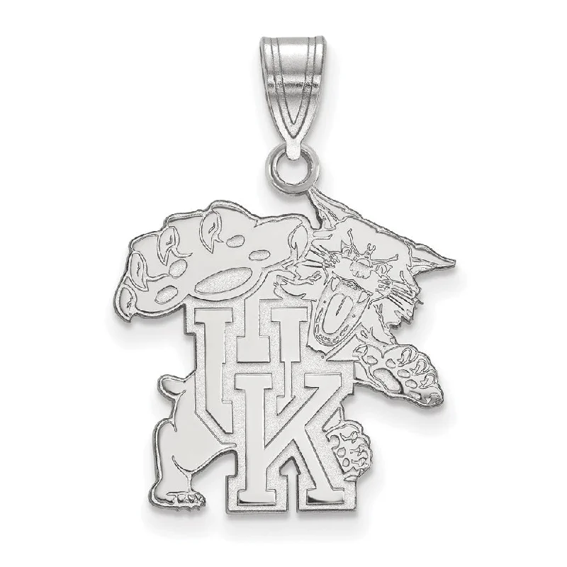 10k White Gold U. of Kentucky Large Pendant