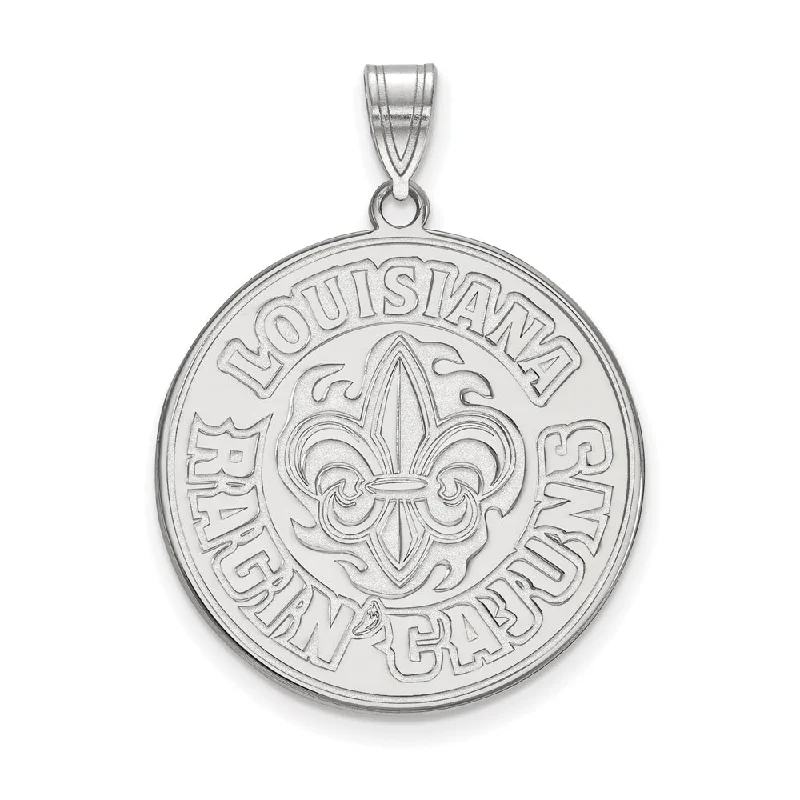 10k White Gold U. of Louisiana at Lafayette XL Pendant