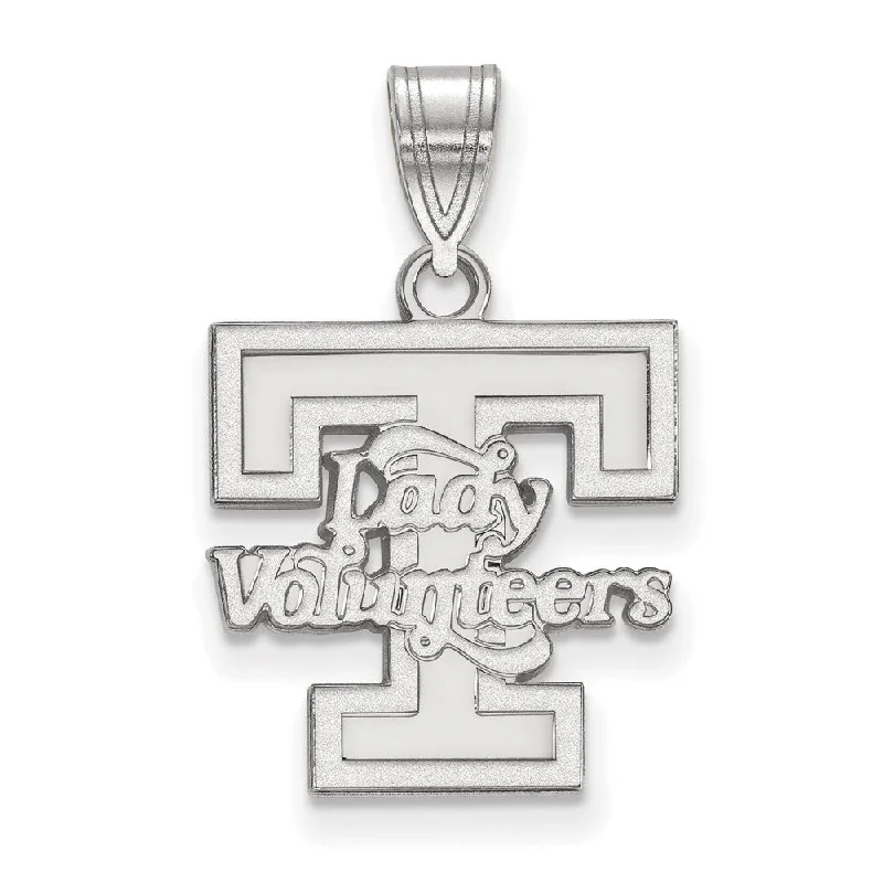 10k White Gold U. of Tennessee Medium 'T' Logo Pendant