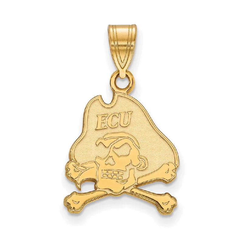 10k Yellow Gold East Carolina U Medium Mascot Pendant