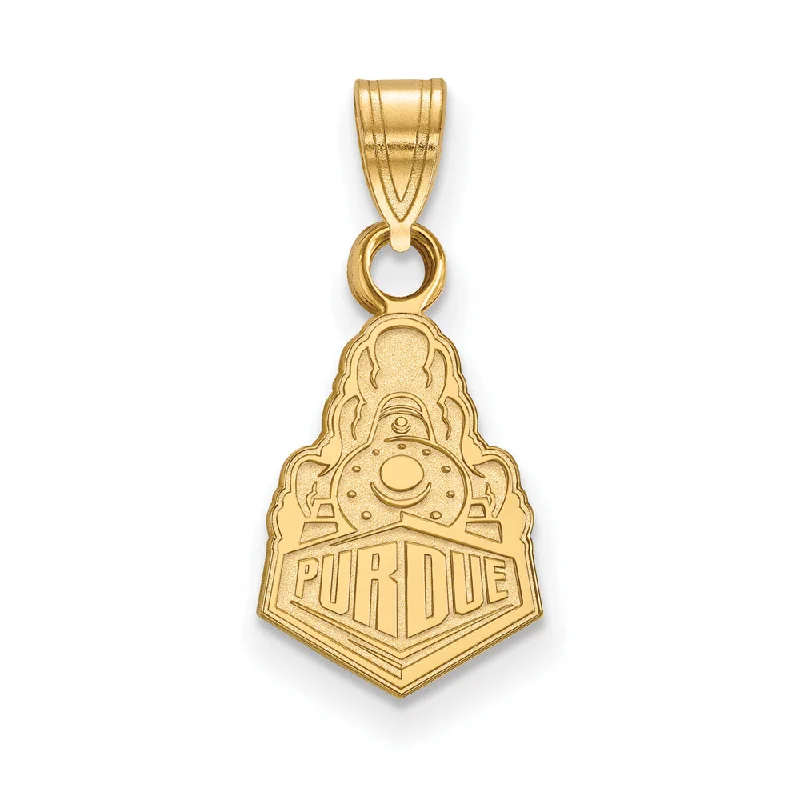 10k Yellow Gold Purdue Small Logo Pendant