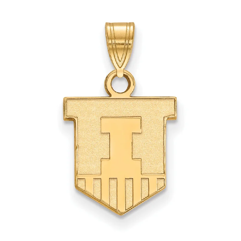 10k Yellow Gold U. of Illinois Small Shield Logo Pendant