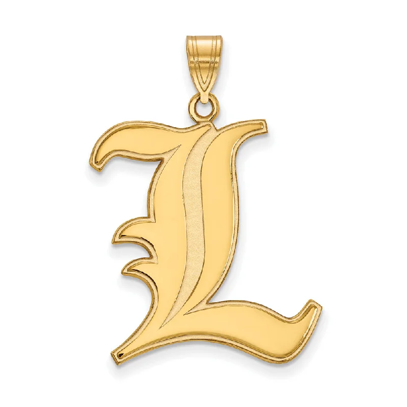 10k Yellow Gold U. of Louisville XL 'L' Pendant