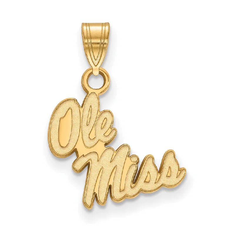 10k Yellow Gold U. of Mississippi Small 'Ole Miss' Pendant