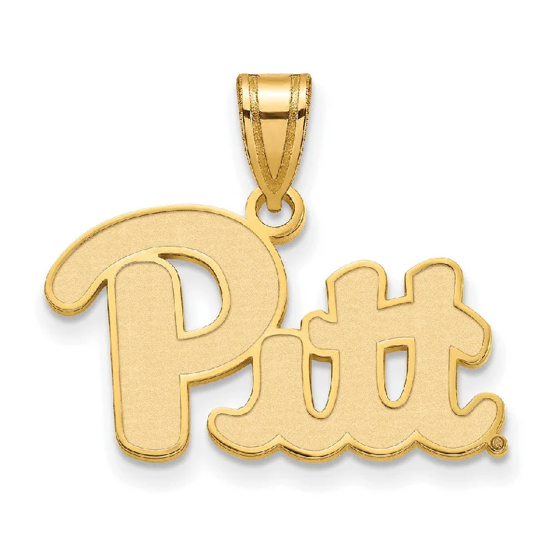 10k Yellow Gold U. of Pittsburgh Medium 'Pitt' Pendant