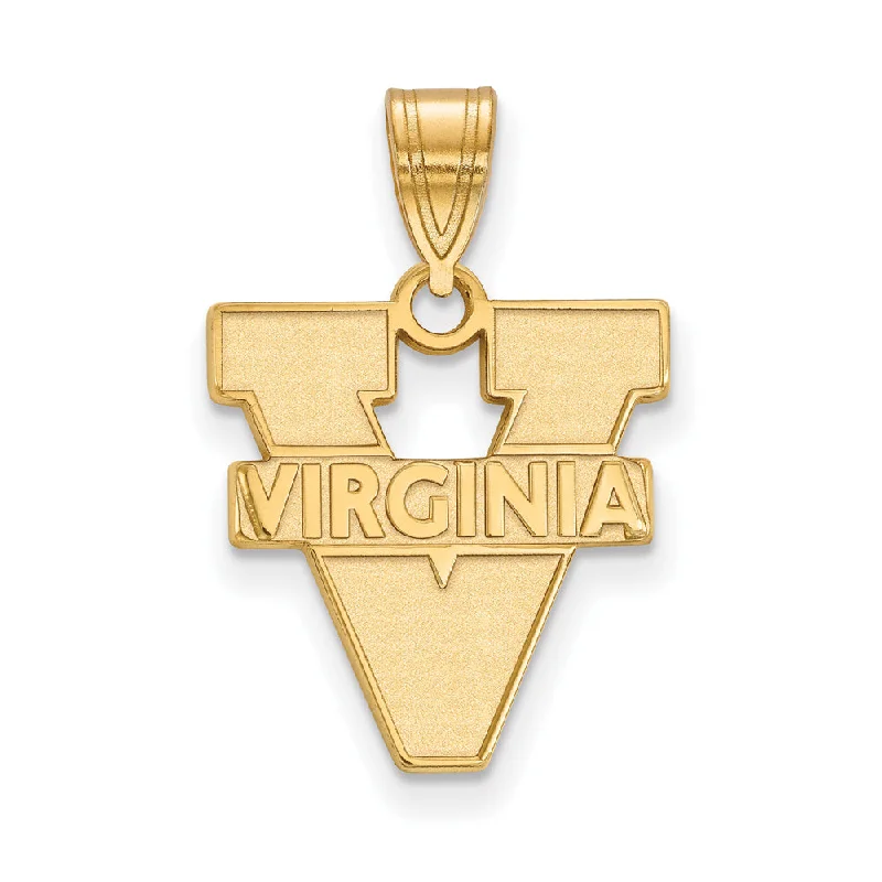 10k Yellow Gold U. of Virginia Medium 'V' Logo Pendant