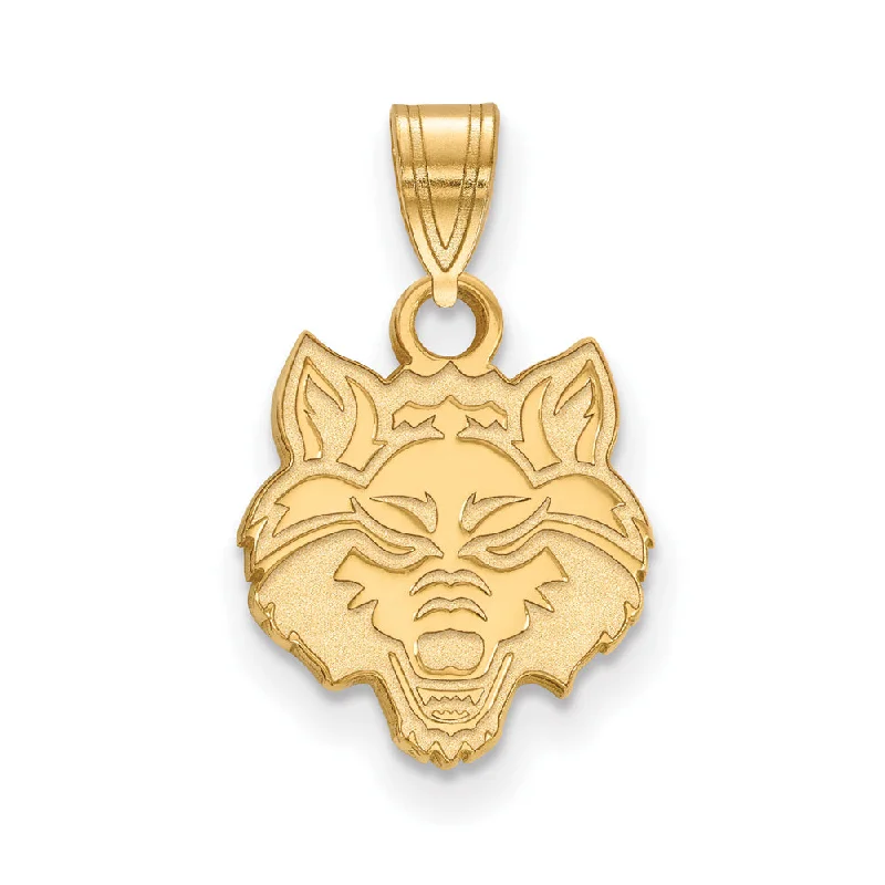 14k Gold Plated Silver Arkansas State Small Mascot Pendant