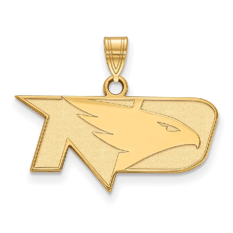 14k Gold Plated Silver North Dakota Small Square Logo Pendant