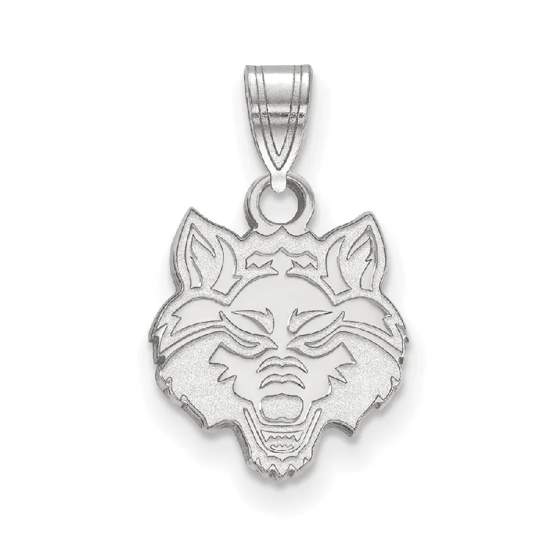 14k White Gold Arkansas State Small Pendant