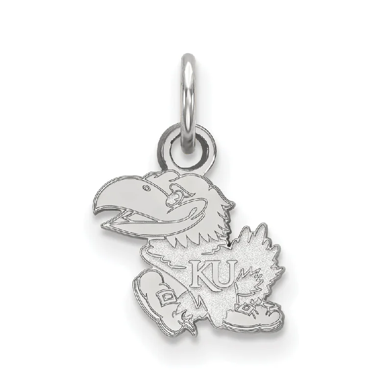 14k White Gold U. of Kansas XS (Tiny) Mascot Charm or Pendant