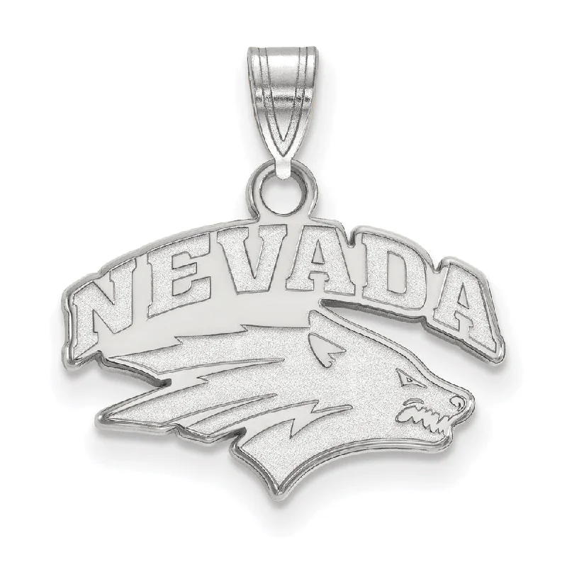 14k White Gold U. of Nevada Small Logo Pendant