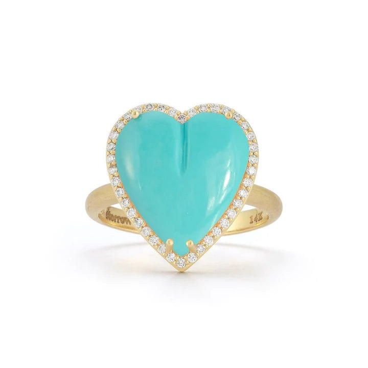 Your Dream Jewelry At Dream Prices Alana Large Semiprecious Heart Ring with Diamonds