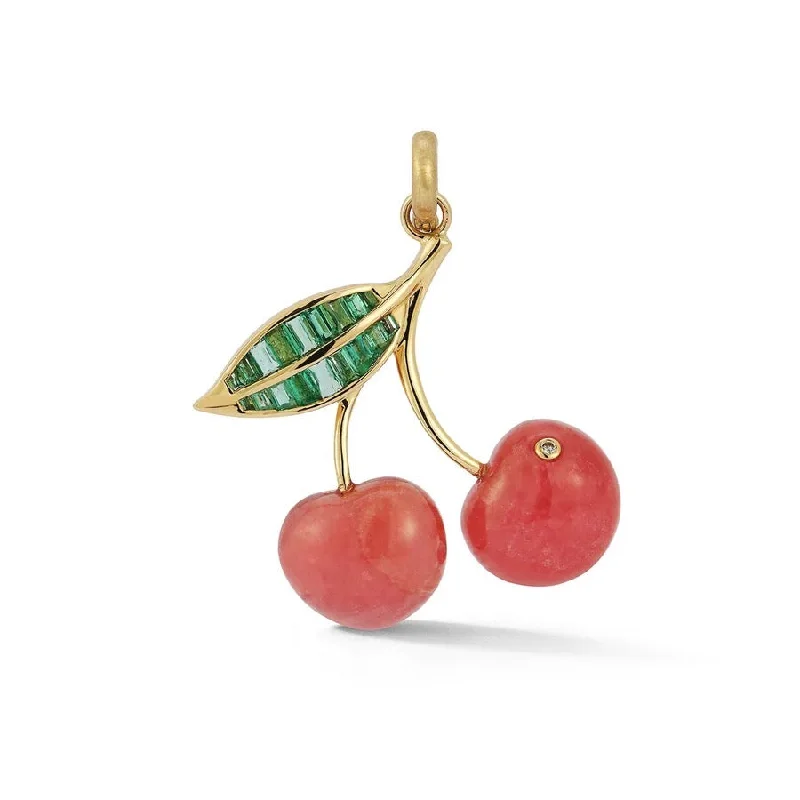 Unmissable Jewelry Clearance – Final Reductions Emerald & Rhodochrosite Sweet Cherry Charm