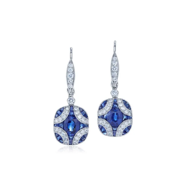 Chic And Stylish Jewelry At Exclusive Prices KWIAT Argyle Collection Sapphire and Diamond Earrings E-28441S-0-DIASAP-18KW