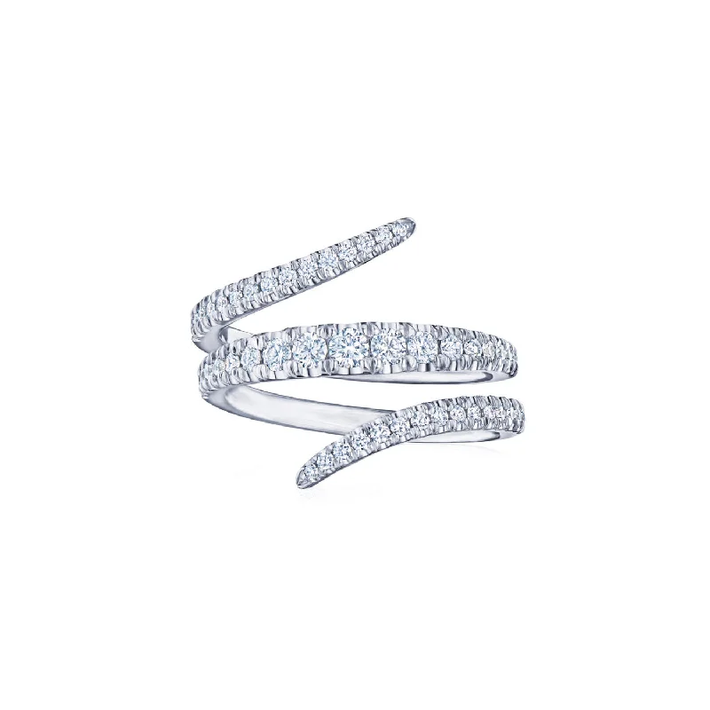 Premium Jewelry Now Available At Special Discounts KWIAT Vine Collection Wrap Ring with Diamonds R-30034-0-DIA-18KW